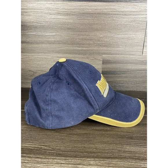 VINTAGE Notre Dame Fighting Irish Hat Cap Snap Back Blue Starter Football Mens - Picture 6 of 10